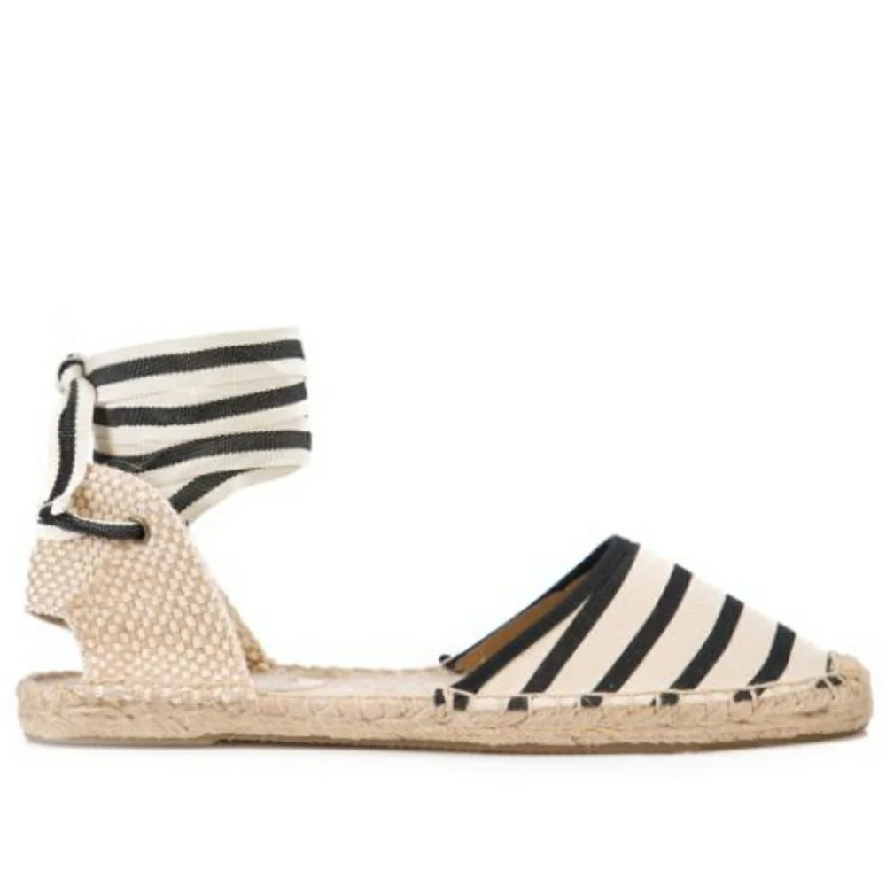 Chic Soludos Striped Ankle Tie Espadrilles - Picture 7 of 16